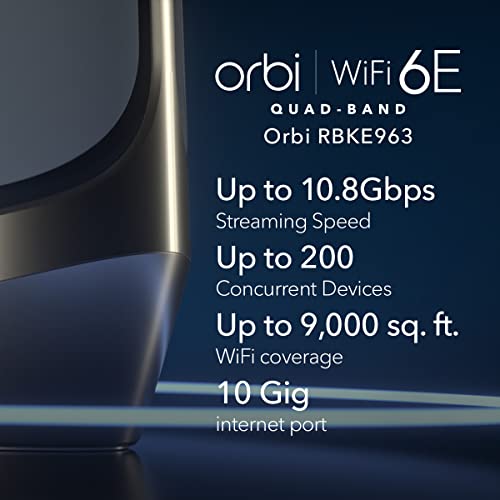 Netgear Orbi RBKE963 AXE11000 Quad-Band Mesh System - Image 2