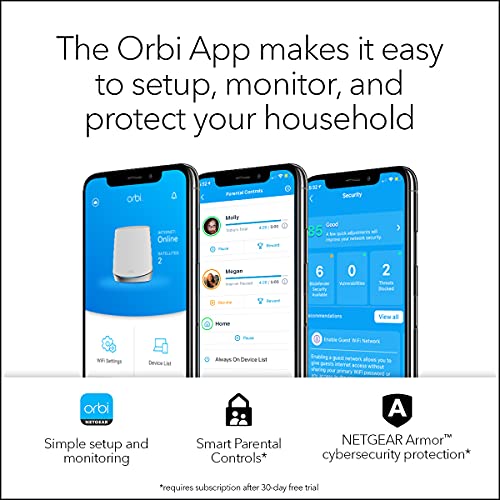 Orbi Tri-Band Mesh WiFi 6 RBK653 - Image 5