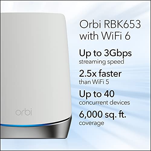 Orbi Tri-Band Mesh WiFi 6 RBK653 - Image 2