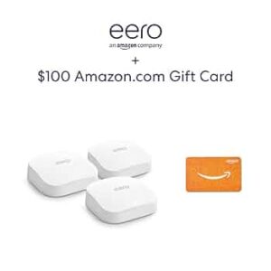 Amazon eero Pro 6E system (3-pack) with $100 Amazon.com Gift Card