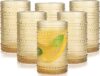 abrwyy Amber Hobnail Glasses Drinking Set