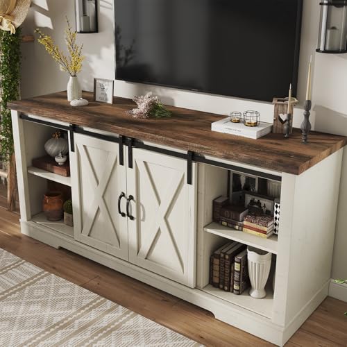 AMERLIFE Fireplace TV Stand With Barn Door - Image 5