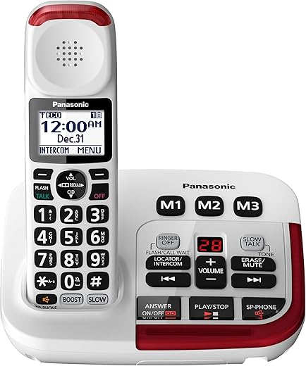 Panasonic Amplified Cordless Phone With Slow Talk KX-TGM420W