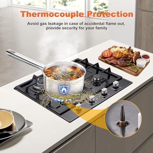 Amzgachfktch Gas Cooktop 24 Inch, 4 Burner - Image 3