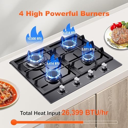 Amzgachfktch Gas Cooktop 24 Inch, 4 Burner - Image 4