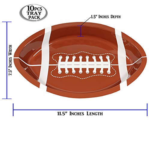 AnapoliZ Football Serving Trays | 10 Pcs Plastic - Image 4