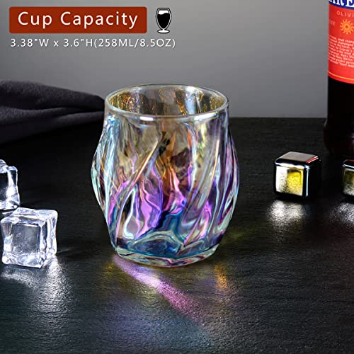ANBFF Colorful Twisted Crystal Whiskey Glasses Set - Image 4