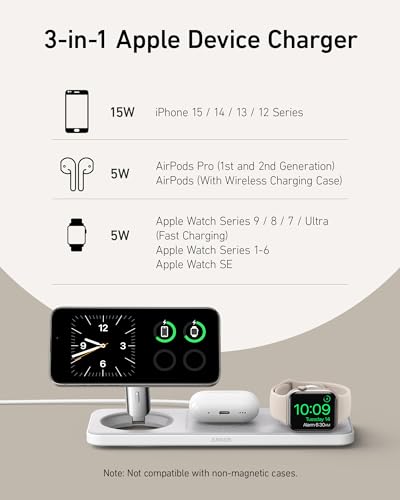 Anker iPhone 16 Foldable 3-in-1 Wireless Charger - Image 4