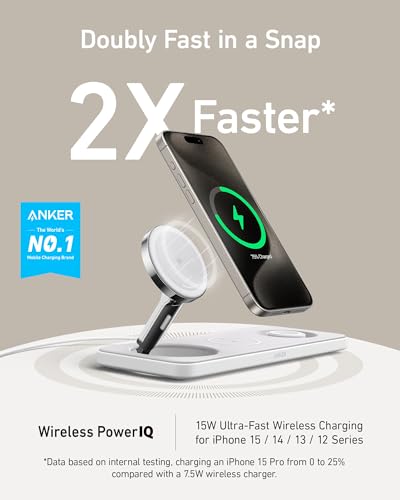 Anker iPhone 16 Foldable 3-in-1 Wireless Charger - Image 2