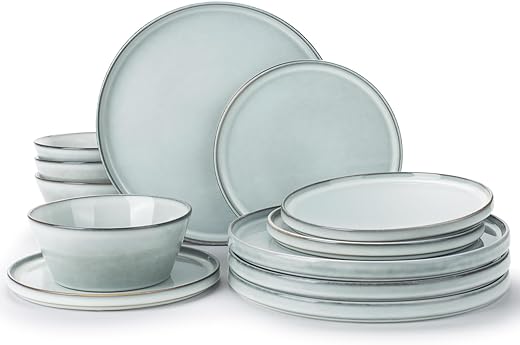 famiware Annecy Stoneware Dinnerware Set, 12 Pieces