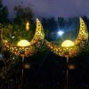 Aubasic Antique Brass Solar Garden Lights