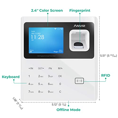 ANVIZ Fingerprint Time Clock - CX2 Bundle - Image 2