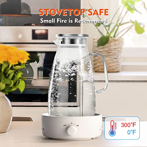Aofmee Glass Water Pitcher With Lid, 100 Oz - Image 5