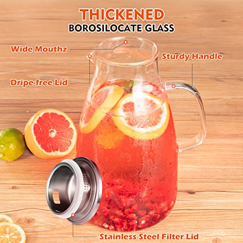 Aofmee Glass Water Pitcher With Lid, 100 Oz - Image 2