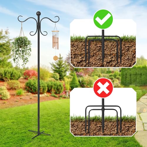 AOMGD 76 Inch Adjustable Double Shepherds Hook - Image 3