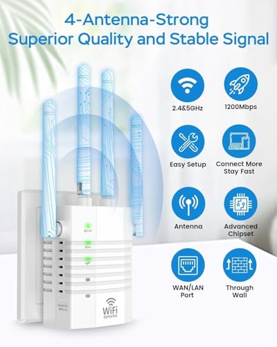 AOOEPU 1200Mbps WiFi Extender Signal Booster - Image 3