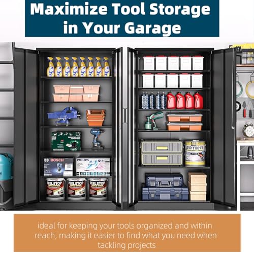 Approgreent Steel Storage Cabinet With Lockable Doors - Image 5