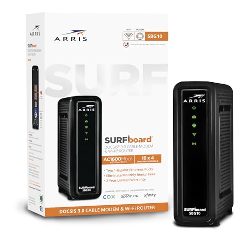 ARRIS ARRIS SURFboard SBG10 DOCSIS 3.0 Modem & Router - Image 4