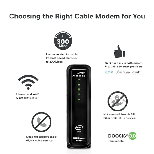 ARRIS ARRIS SURFboard SBG10 DOCSIS 3.0 Modem & Router - Image 2