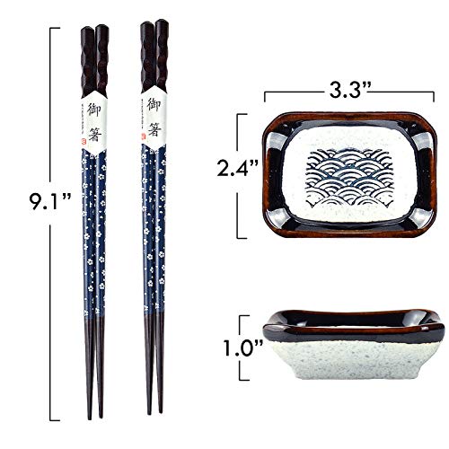 Artcome Japanese Style Ceramic Sushi Dinnerware Set - Image 3