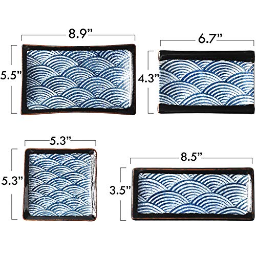 Artcome Japanese Style Ceramic Sushi Dinnerware Set - Image 2