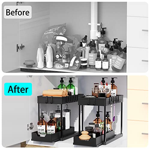 artzon Under Sink 2-Tier Basket Organizer - Image 2