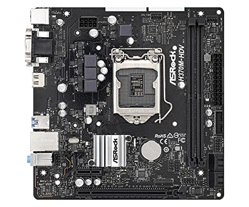 ASRock H370M-HDV LGA1151 Micro ATX Motherboard - Image 2