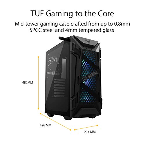 ASUS GT301 ATX Mid-Tower Case, Black - Image 2