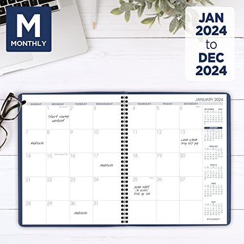 AT-A-GLANCE 2024 Monthly Planner, 7" x 8-3/4", Blue (701242024) - Image 2