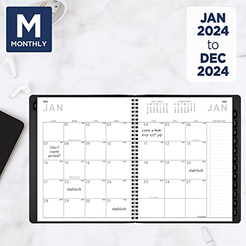 AT-A-GLANCE 2024 Monthly Planner, Medium, Black (70120X0524) - Image 2