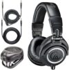 Audio-Technica ATH-M50x Monitor Headphones + SL-HP-07 Case