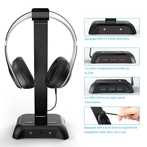 atolla USB Hub With Headphone Stand & 3 Ports - Image 3
