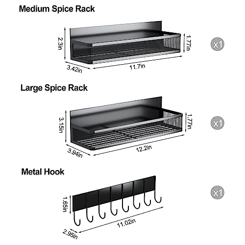 Aufworld Magnetic Spice Rack, 3 Pack Fridge Organizer - Image 2
