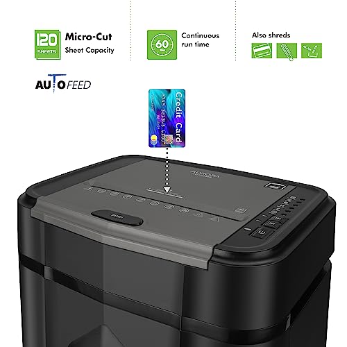 Aurora AU125MA 120-Sheet High-Security Micro-Cut Shredder - Image 2