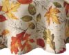 Elrene Autumn Leaves Wrinkle Resistant Tablecloth, 70″ Round