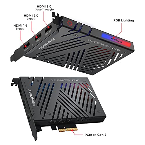 AVerMedia Live Gamer Duo Dual HDMI Capture Card & PW310P Webcam - Image 4
