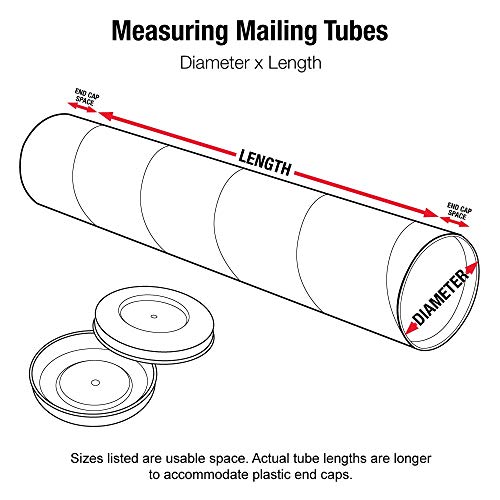 Aviditi Black Mailing Tubes With Caps, 3" x 36", Pack Of 24 - Image 2