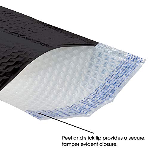 Aviditi Metallic Self-Seal Bubble Mailers, Black - Image 3