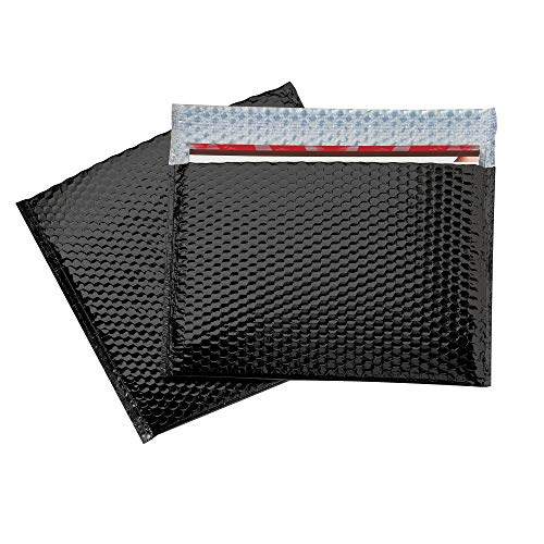 Aviditi Metallic Self-Seal Bubble Mailers, Black - Image 2