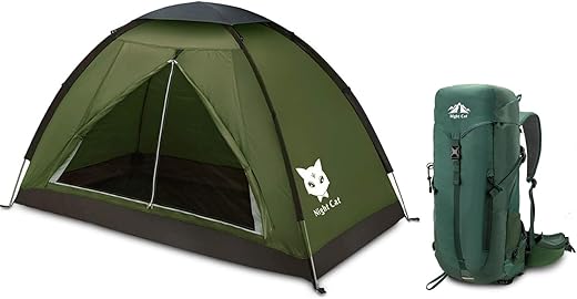 Night Cat Backpacking Tent And 30L Hiking Backpack