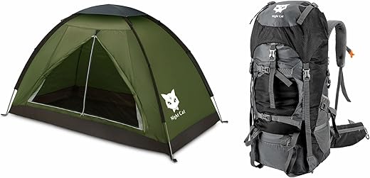 Night Cat Backpacking Tent With 70L Hiking Backpack