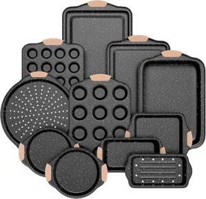 Slow Slog Baking Pans Set With Silicone Handles