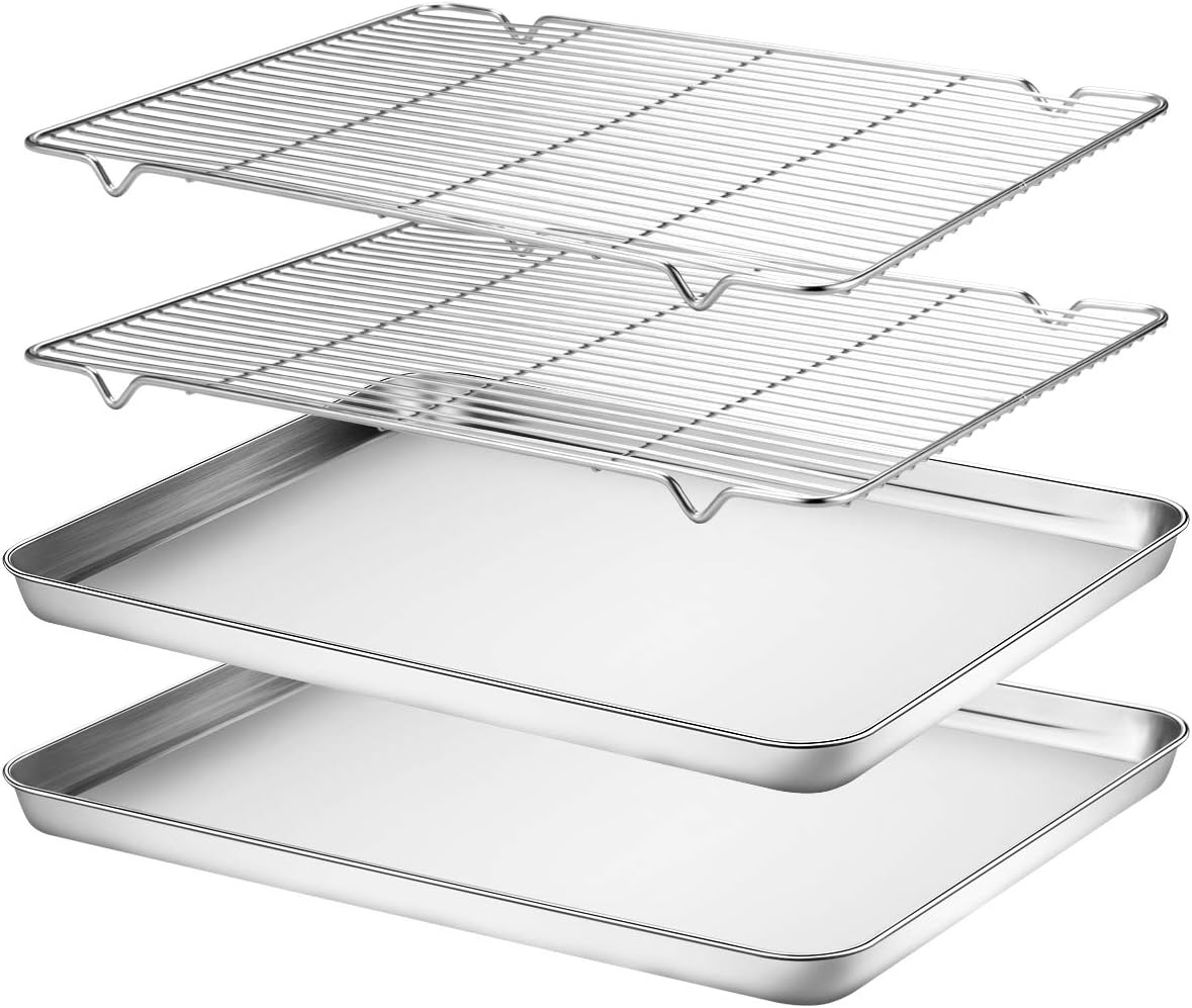 Wildone Baking Sheet & Rack Set, Stainless Steel