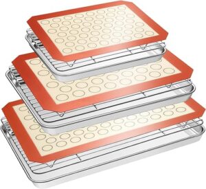EWFEN Baking Sheet Tray Set With Rack