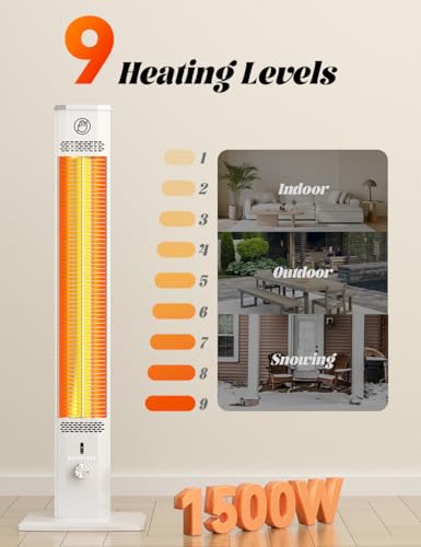 BALKO 42-Inch Outdoor Heater, 9 Heat Levels - Image 3