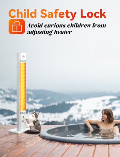 BALKO 42-Inch Outdoor Heater, 9 Heat Levels - Image 4