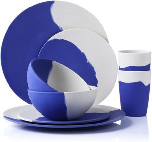 MORGIANA Bamboo Dinnerware Set, 8-Pieces Tableware