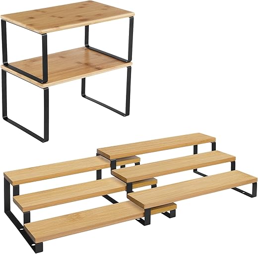 SONGMICS Bamboo Shelf And Spice Racks UKCS02NB