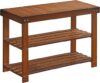 SONGMICS Bamboo Shoe Rack Bench, ULBS04WL