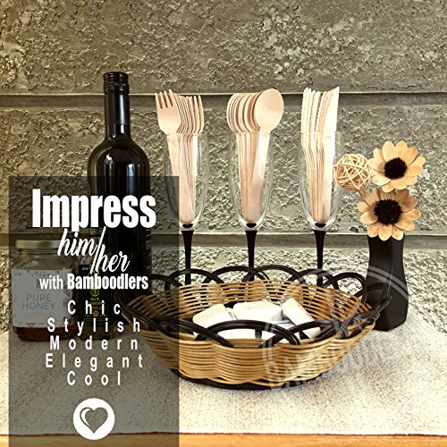 BAMBOODLERS Wooden Cutlery Set, Eco-Friendly, 200-Pack - Image 5